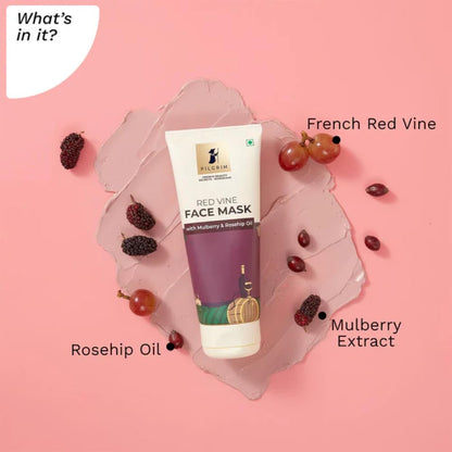 Pilgrim Red Vine Mulberry & Rosehip Oil Face Mask 100 GRAM
