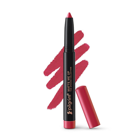 PILGRIM The Spanish Collection MATTE ME UP Lip Crayon (Primer+Matte Finish) - 26 Naughty Wine 1.4g