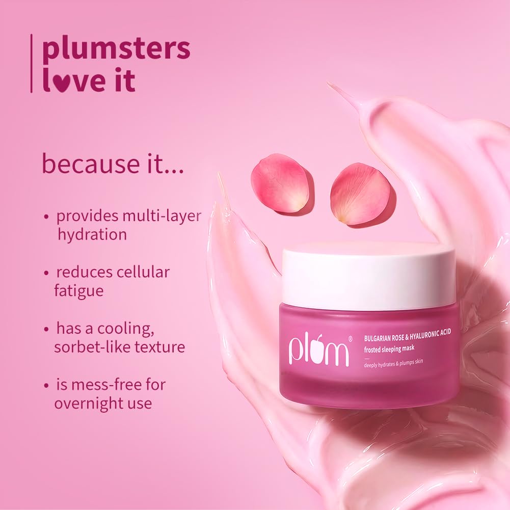 PLUM BULGARIAN ROSE & HYALURONC ACID FROSTED SLEEPING MASK