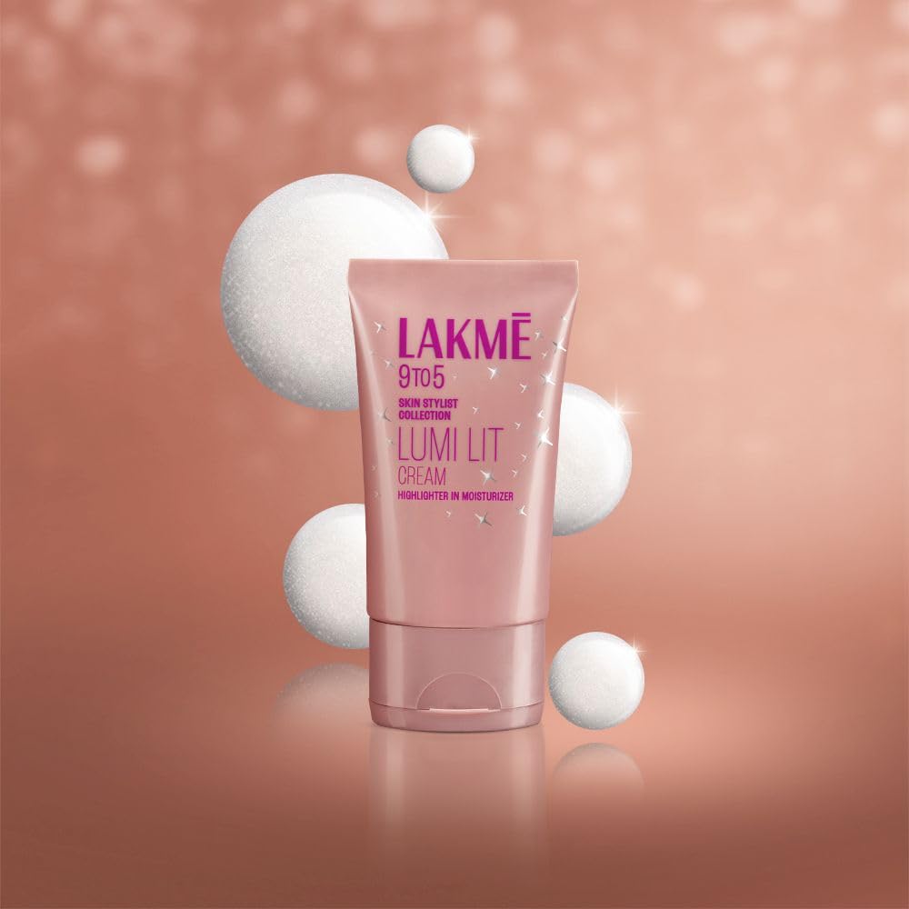 Lakme 9To5 Lumi Lit Moisturizer+ Highlighter Silver Shimmer Cream