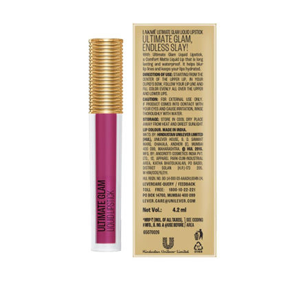 LAKME ULTIMATE GLAM LIQUID LIPSTICK - 13 NUDE PINK 4.2 ml