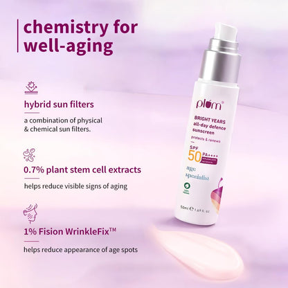 Plum Bright Years All Day Defence SPF 45 PA+++ Cream 50 MILLI_LITRE