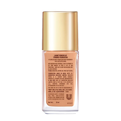 Lakme 9To5 Powerplay Priming Foundation - C140 Cool Rose 25 ml