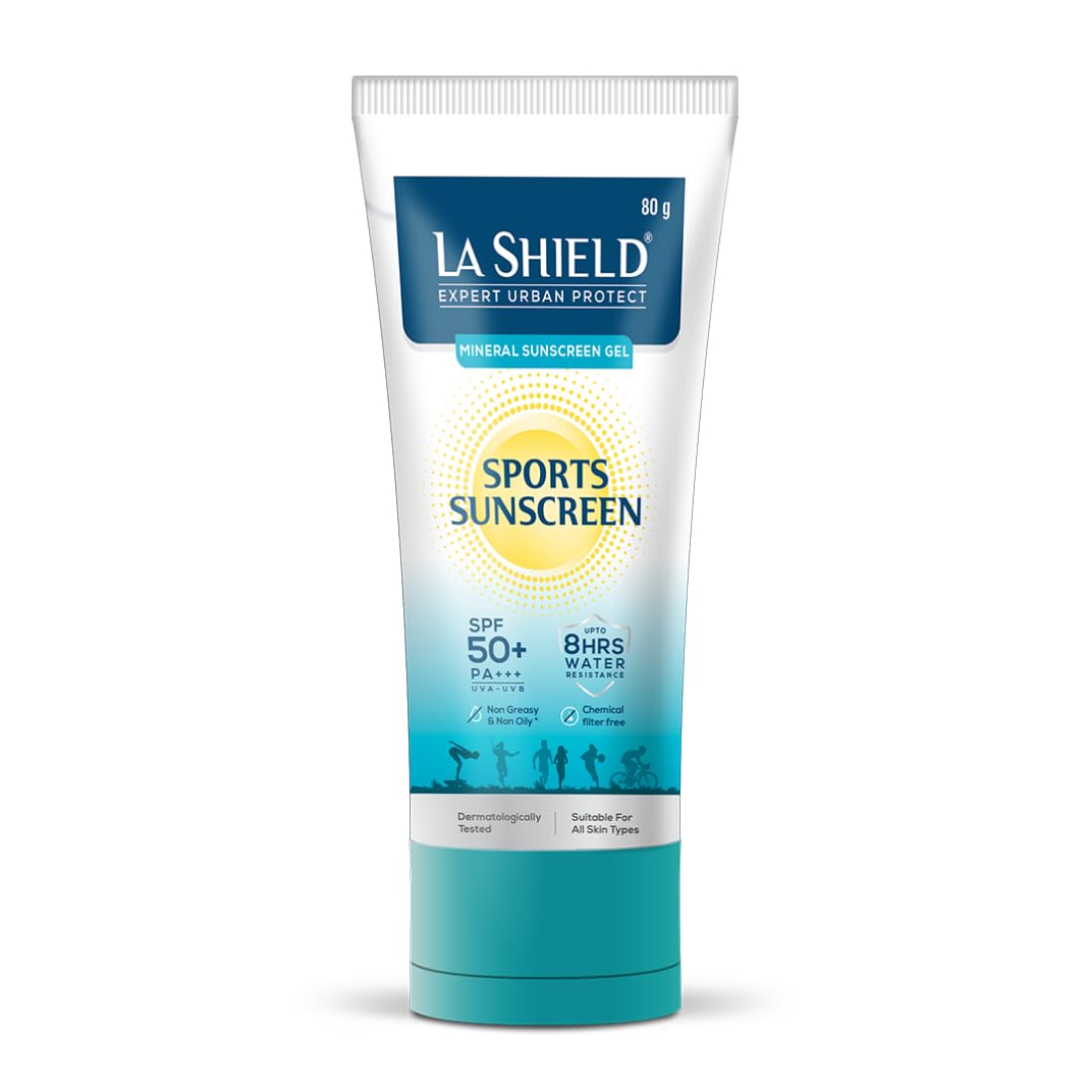 LA SHIELD MINERAL SPORTS SUNSCREEN GEL SPF 50+ - Transparent 80 g