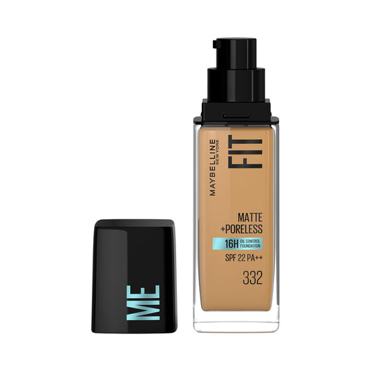 Maybelline New York Fit Me Matte+Poreless Liquid Foundation - 332 Golden Caramel 30 MILLI_LITRE