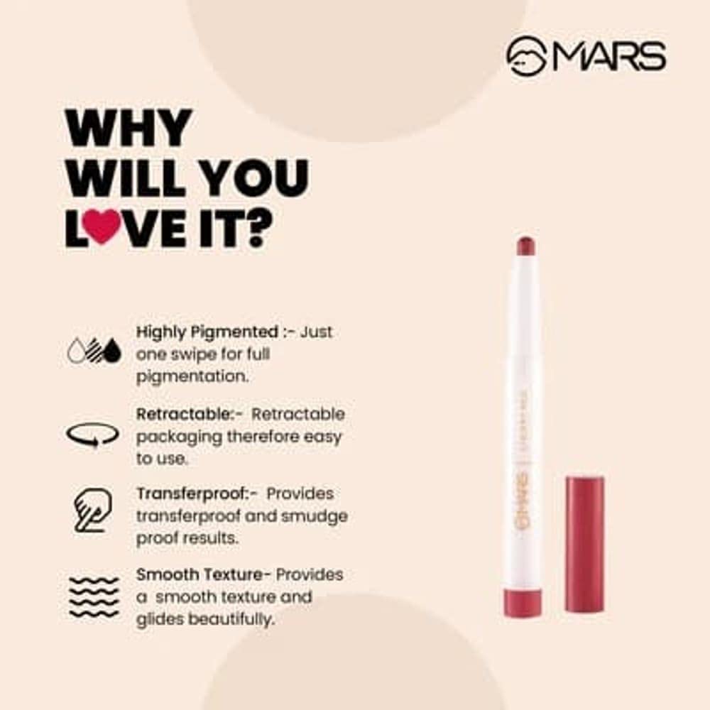 MARS POPINS LIP CRAYONS - PINK VALENTINE 1.3 g