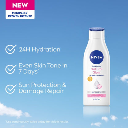 Nivea SPF 15 Natural Glow Cell Repair Body Lotion 200 ml
