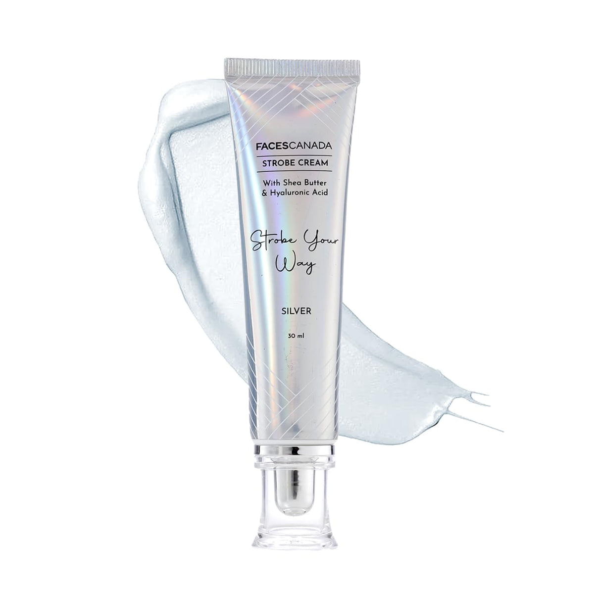 Faces Canada Strobe Cream | Instant Illumination Intense Hydration Highlighter Silver 30 gm