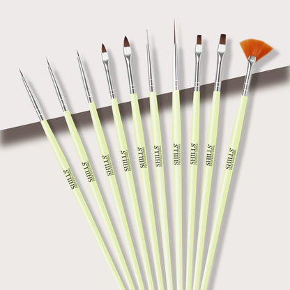 SHILLS PROFESSIONAL NAIL ART ALL BRUSH 10PCS SPN-21080