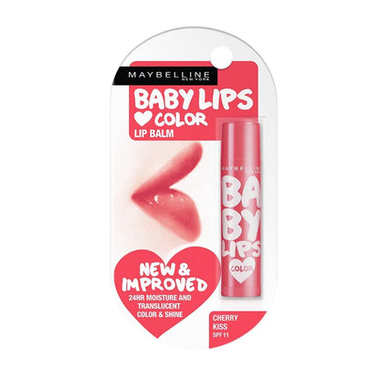 MAYBELLINE NEW YORK BABY LIPS COLOR - CHERRY KISS SPF 11 4 GRAM