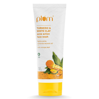 Plum Turmeric & White Clay Acne Action Face Wash 100 MILLI_LITRE