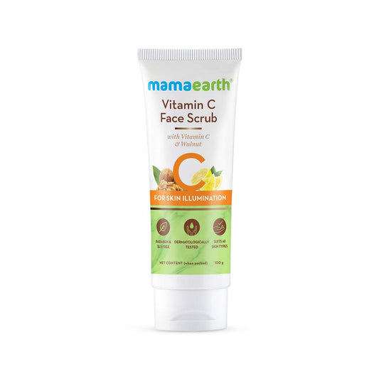 Mamaearth Vitamin C & Walnut Face Scrub 100 g