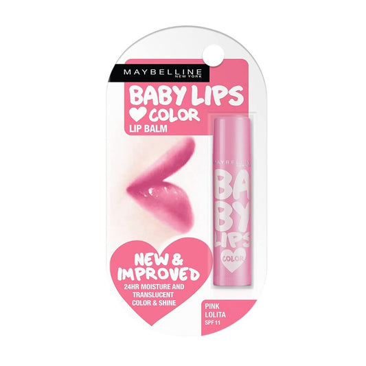 Maybelline SPF 11 Pink Lolita Baby Lip Color Lip Balm 4 GRAM
