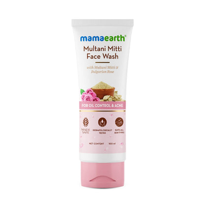 Mamaearth Multani Mitti & Bulgarian Rose For Oil Control & Acne Face Wash 100 ml