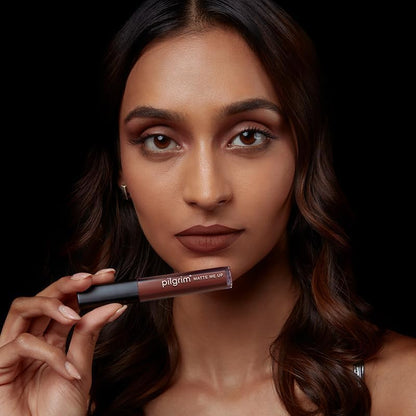 Pilgrim Matte Me Up! All Day Rich Colour Non-Drying And Transfer Proof Liquid Lipstick - Bossy Brown 3 MILLI_LITRE