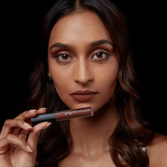 Pilgrim Matte Me Up! All Day Rich Colour Non-Drying And Transfer Proof Liquid Lipstick - Bossy Brown 3 MILLI_LITRE