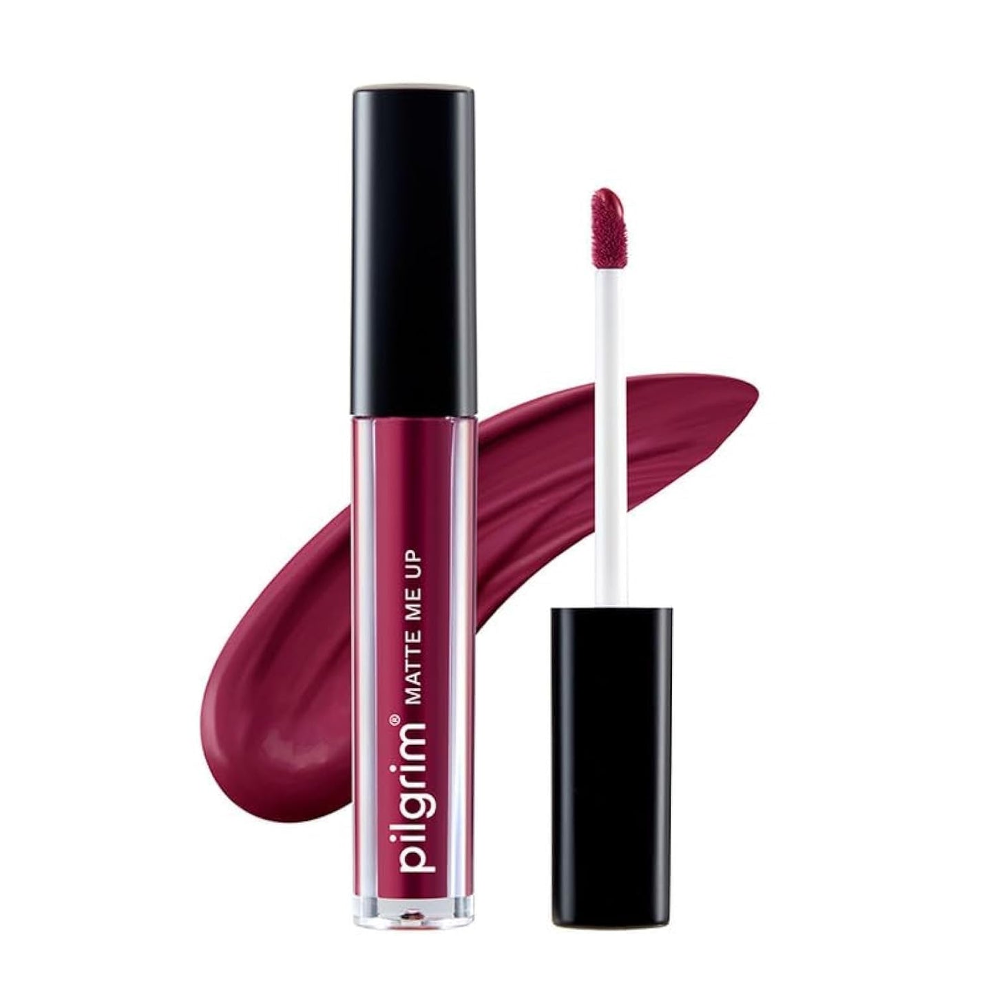 Pilgrim Matte Me Up! All Day Rich Colour Non-Drying And Transfer Proof Liquid Lipstick wine spill 05 3 MILLI_LITRE