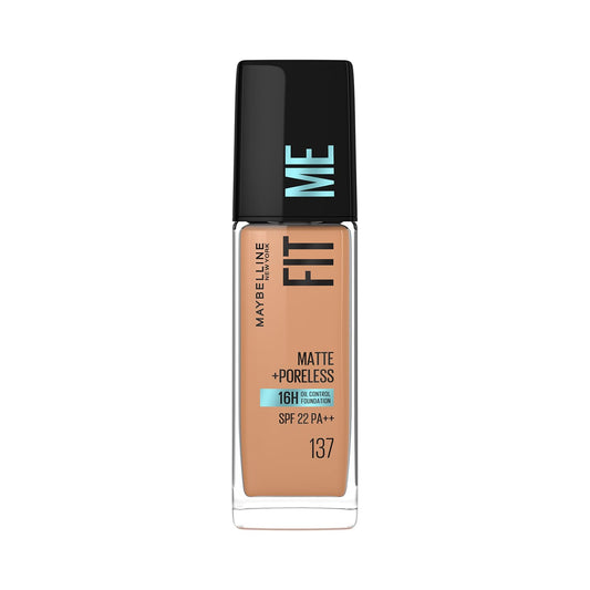 Maybelline New York Fit Me Matte+Poreless Liquid Foundation - 137 Golden Tan 30 MILLI_LITRE