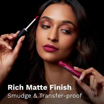 Pilgrim Matte Me Up! All Day Rich Colour Non-Drying And Transfer Proof Liquid Lipstick - kinky Pink 3 MILLI_LITRE