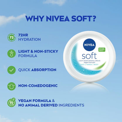 Nivea Soft Light Moisturizer Cream 100 ml