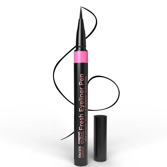 Faces Canada Magnet eyes Fresh Eyeliner Pen, 1Ml , All - Day Waterproof & Smudge proof 1 ml