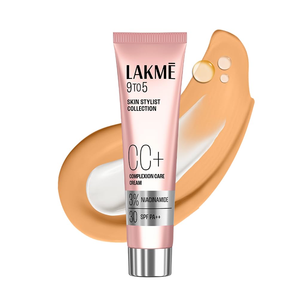 Lakme 9 To 5 Cc Cream With Spf 30 Pa And 3% Niacinamide, Honey 30 g