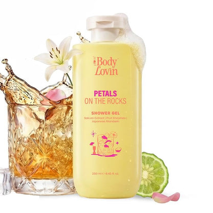 PLUM BODY LOVIN PETALS ON THE ROCKS SHOWER GEL