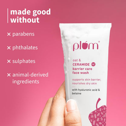 Plum oat & CERAMIDE barrier care face wash 100 MILLI_LITRE