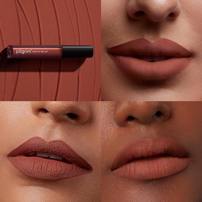 Pilgrim Matte Me Up! All Day Rich Colour Non-Drying And Transfer Proof Liquid Lipstick blushing nude 3 MILLI_LITRE