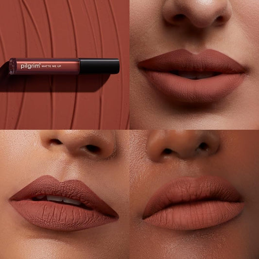 Pilgrim Matte Me Up! All Day Rich Colour Non-Drying And Transfer Proof Liquid Lipstick blushing nude 3 MILLI_LITRE