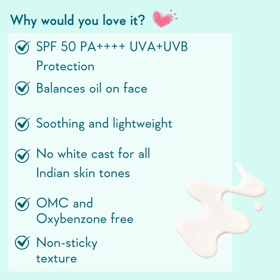Wishcare SPF 50+ PA++++ Niacinamide Oil Balance Sunscreen 50 g