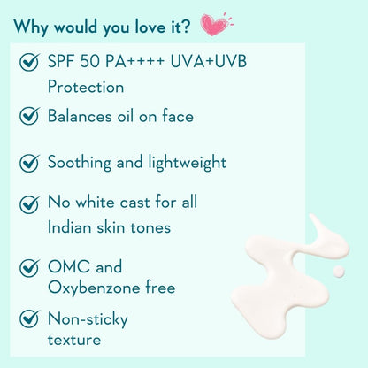 Wishcare SPF 50+ PA++++ Niacinamide Oil Balance Sunscreen 50 g