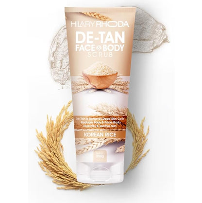 HILARY RHODA DE-TAN Face & Body Scrub Korean Rice 200g