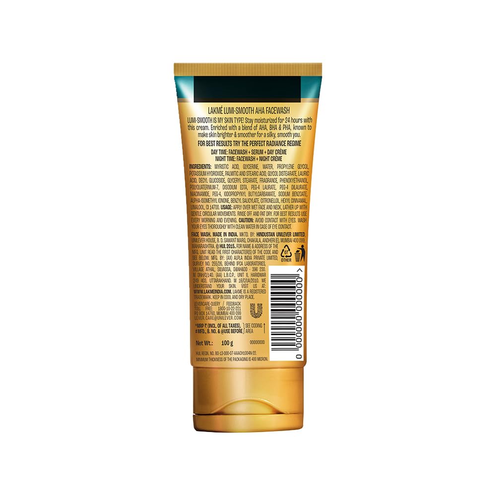 Lakme Lumi-Smooth Aha+ Bha Facewash