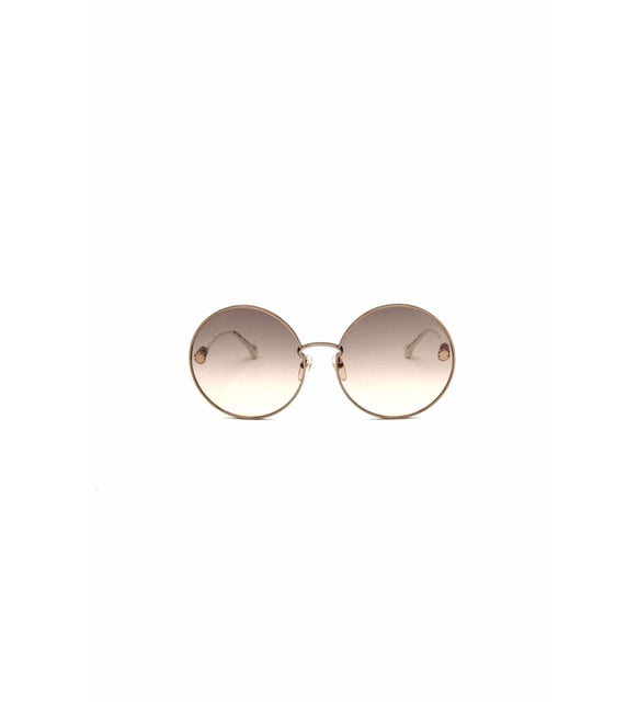 Salvatore Ferragamo Light Brown Gradient Gold and White framed Sunglasses