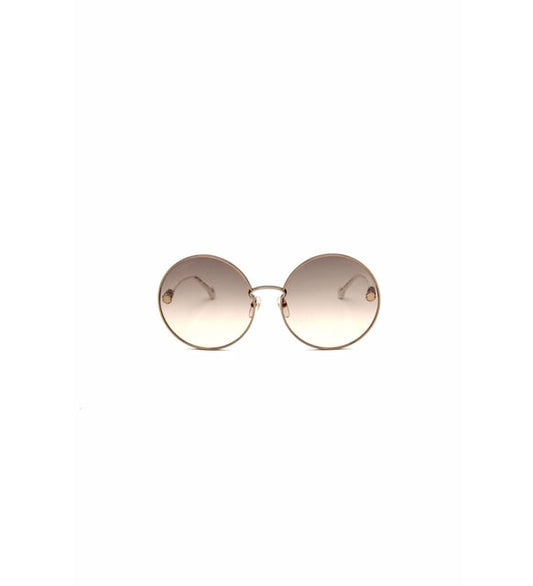 Salvatore Ferragamo Light Brown Gradient Gold and White framed Sunglasses