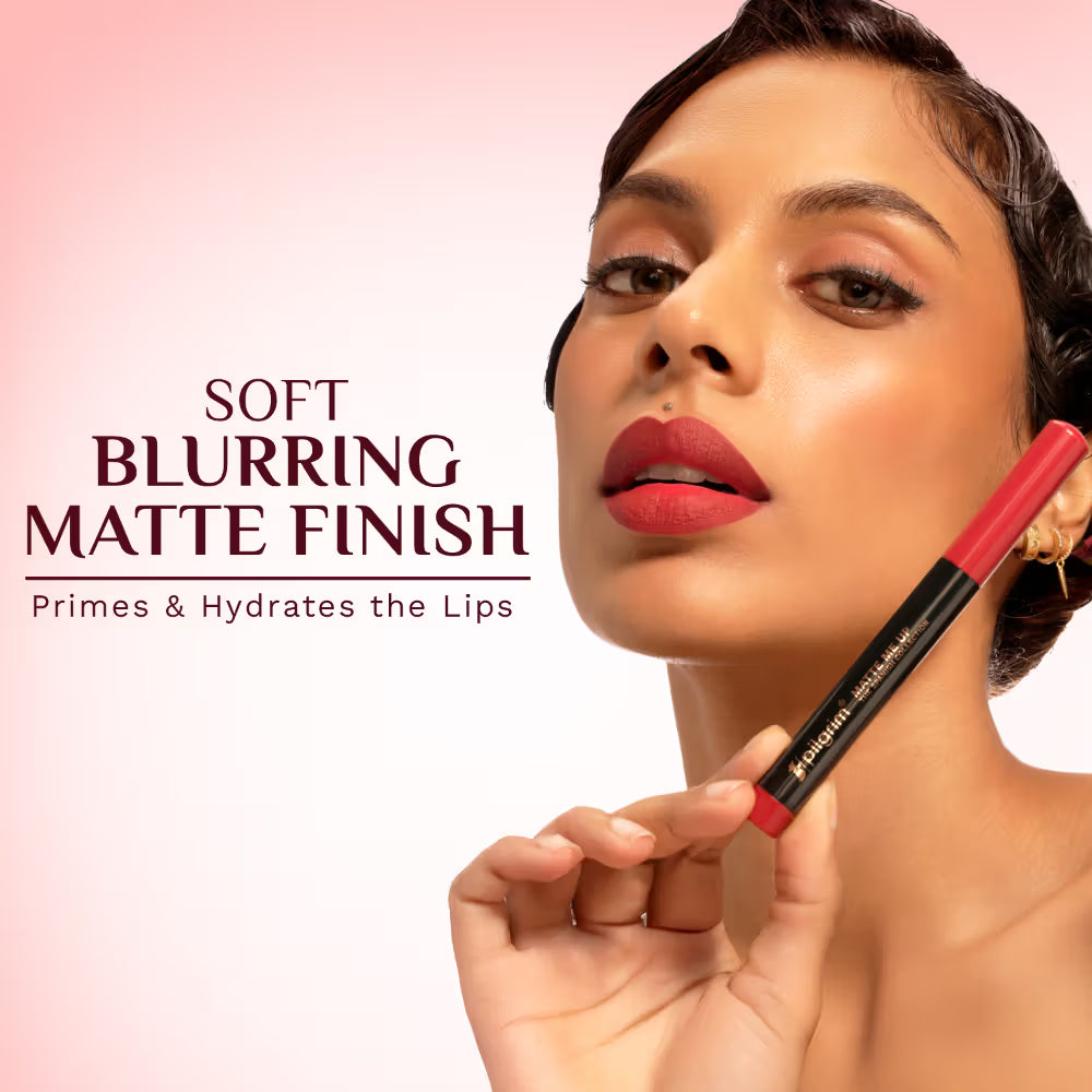 PILGRIM The Spanish Collection MATTE ME UP Lip Crayon (Primer+Matte Finish) - 04 Caramel Addict 1.4g