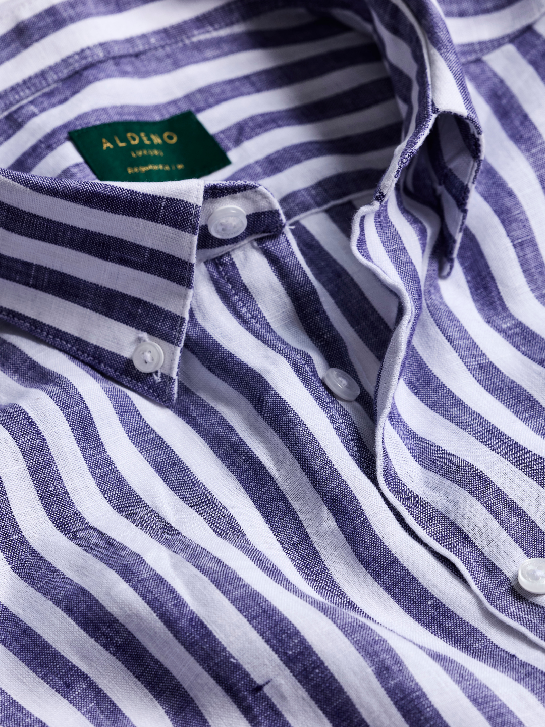 Regular Fit Purple Linen Striped Casual Shirt for Men (LUCID)