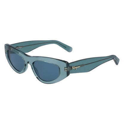 Salvatore Ferragamo Blue Cat Eye Ladies Sunglasses