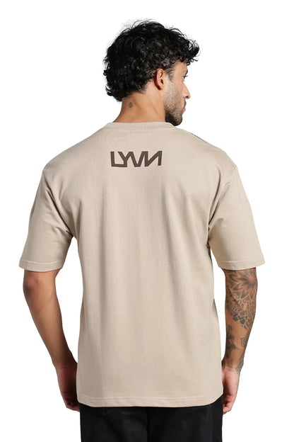 Brown Abstract Face T-Shirt