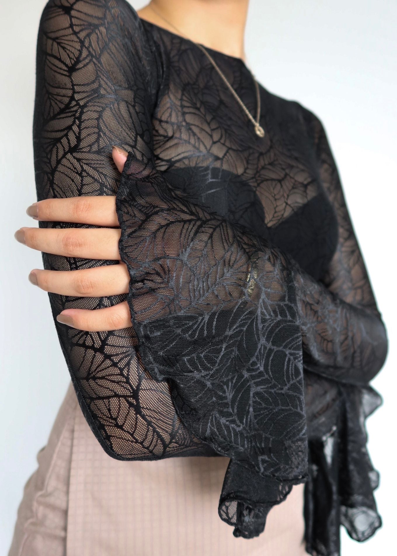 Leaf Sheer Top