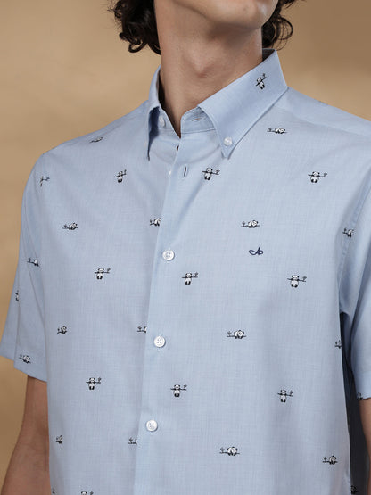 Regular Fit Cotton White Casual Shirt for Men (CUSAN)