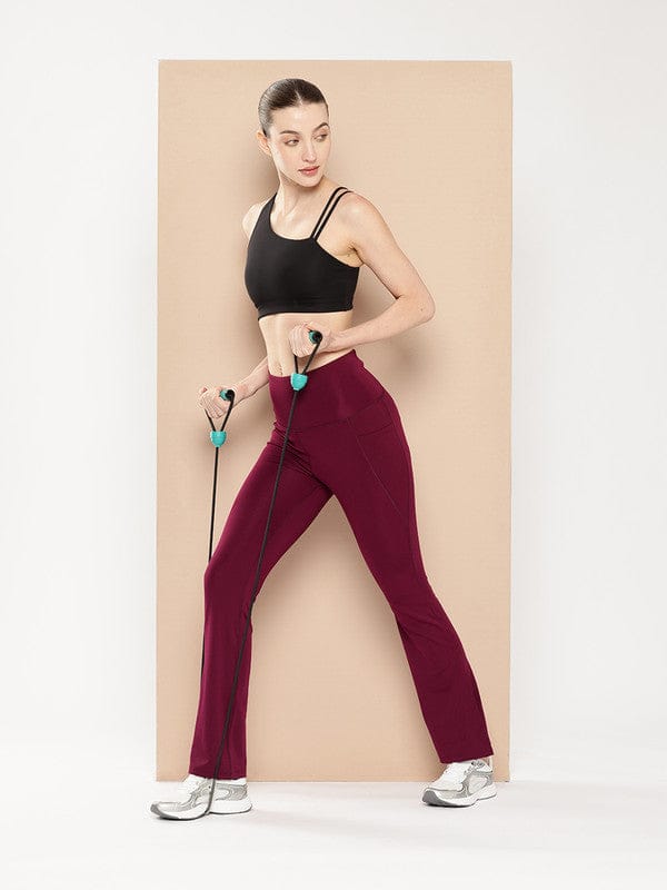 Alcis Women Solid Bootcut Track Pants