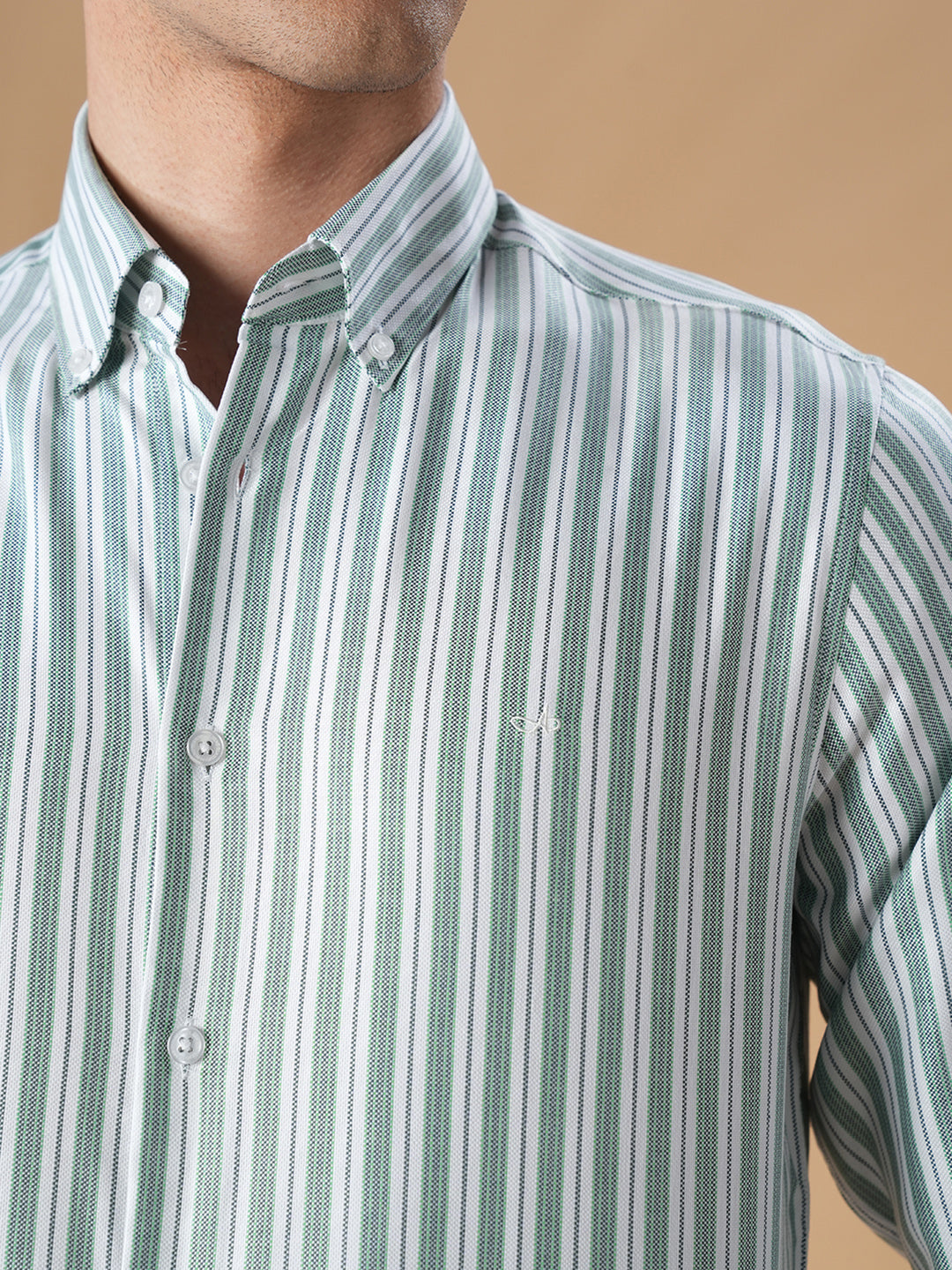 Green Regular Fit Formal Cotton Shirt for men (CORTE)