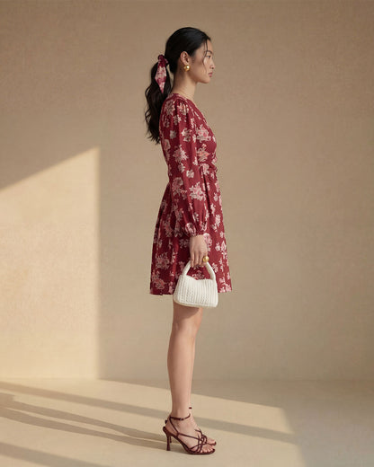 Red Printed Cotton Dress