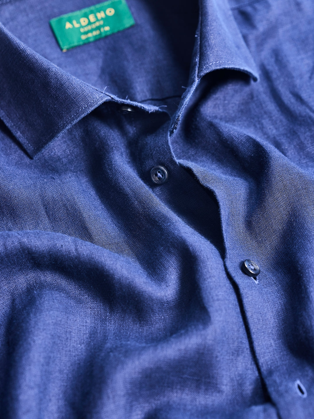 Slim Fit Linen Navy Blue Casual Shirt for Men (JANVO)