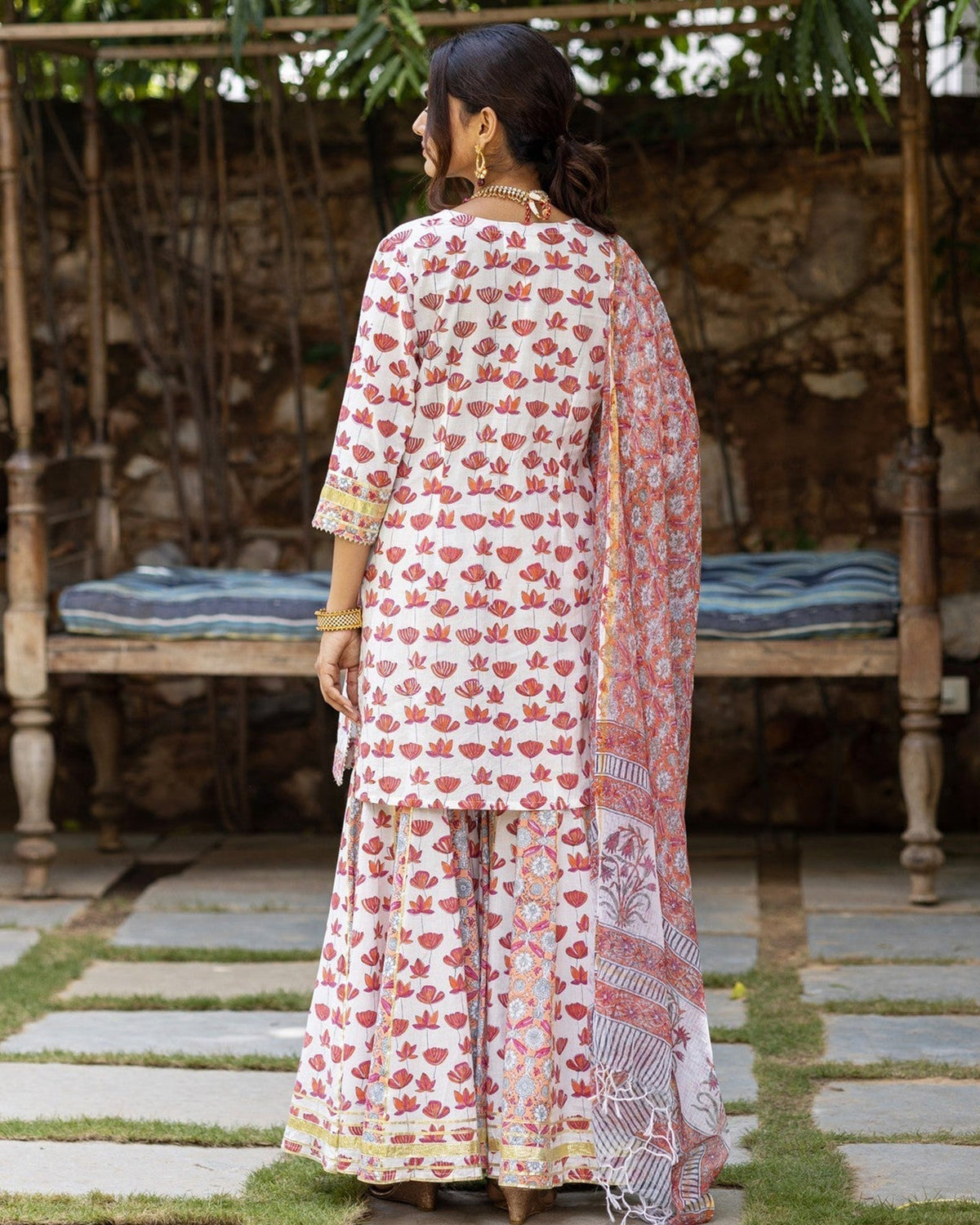 Bale White Sharara Set