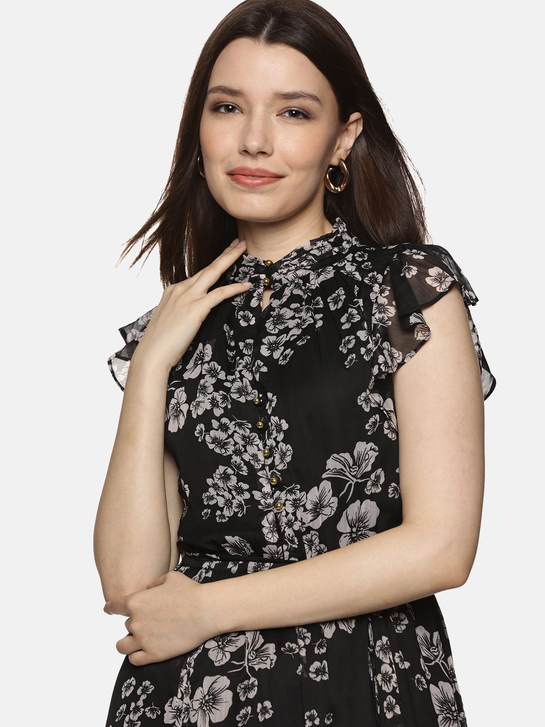 Buy black midaxi dress for women