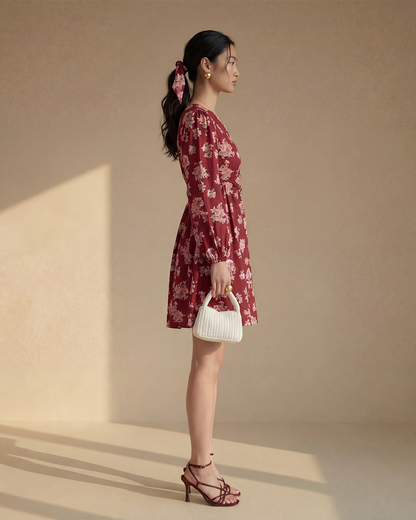 Red Printed Cotton Dress