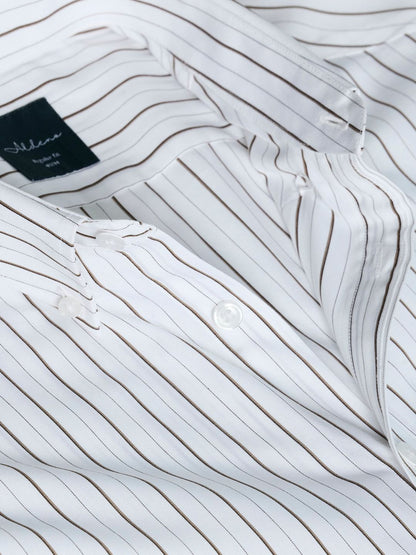 Regular Fit Cotton White Formal Shirt for Men (FIXON)